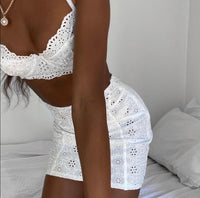 2 PIECE FOR LOVE & LEMONS Sophie Eyelet Bustier & Skirt set