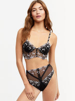 2 PIECE FOR LOVE & LEMONS Amour Long Line Bra & High-waist Panty set