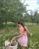 FOR LOVE & LEMONS Pastel Watercolor Rose Dress